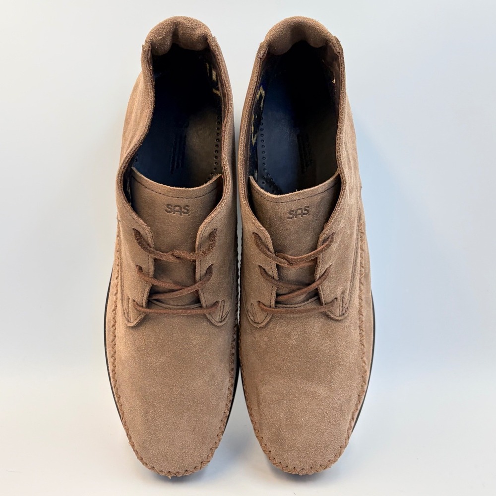 SAS Kich Lace Up Ankle Boots Womens 11M Tripad Comfort Suede Chukka Tan Almond - Picture 12 of 16